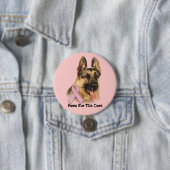 Schäferhund-Brustkrebs-Knopf Button (Beispiel)