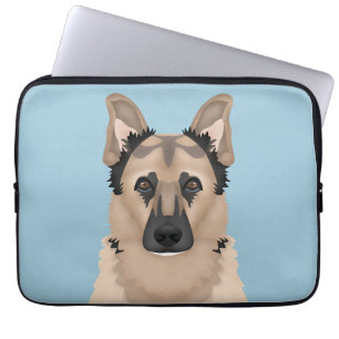 Schäferhund-Cartoon Laptopschutzhülle