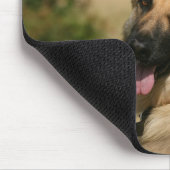 Schäferhund, der heraus Zunge haftet Mousepad (Ecke)