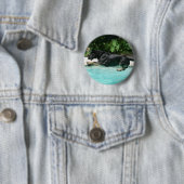 Schäferhund, der in Wasser springt Button (Beispiel)