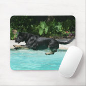 Schäferhund, der in Wasser springt Mousepad (Mit Mouse)