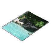 Schäferhund, der in Wasser springt Notizblock (Linke Seite)