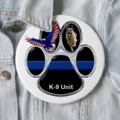 Schäferhund dünnes Blue Line knöpfen Button (Beispiel)