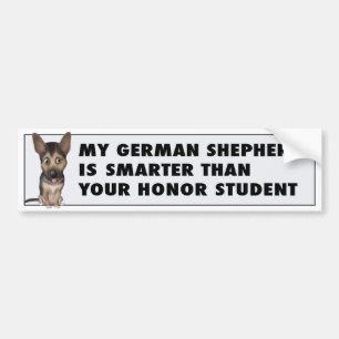 Schäferhund-Ehre GS1 Autoaufkleber