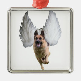 Schäferhund-Engel Ornament Aus Metall