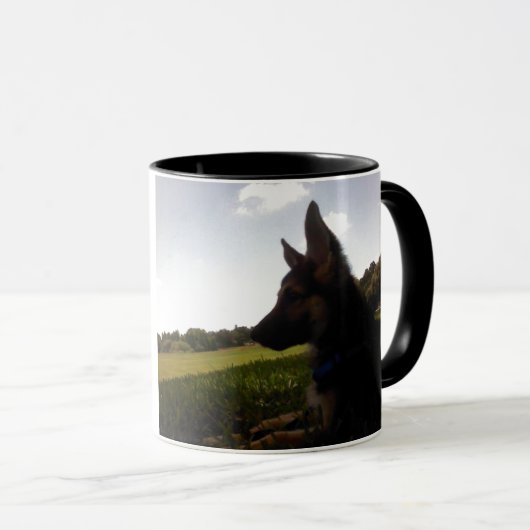 Schäferhund-Enkelkind-Tasse Tasse (VorderseiteRechts)