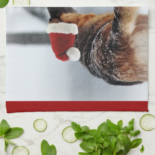 Schäferhund-Feiertag Geschirrtuch (Gefaltet)