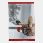 Schäferhund-Feiertag Geschirrtuch (Vertikal)