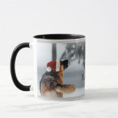 Schäferhund-Feiertags-Foto Tasse (Links)