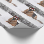 Schäferhund-Feiertags-Packpapier Geschenkpapier (Ecke)