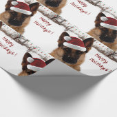 Schäferhund-Feiertags-Packpapier Geschenkpapier (Ecke)