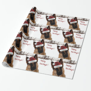 Schäferhund-Feiertags-Packpapier Geschenkpapier