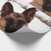 Schäferhund-Feiertags-Packpapier Geschenkpapier (Ecke)