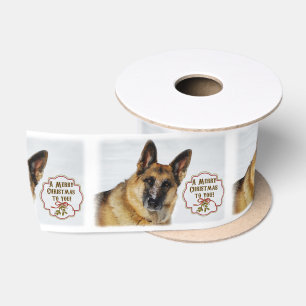Schäferhund-Feiertags-Satin-Band Satinband