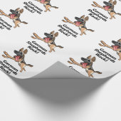 Schäferhund-Felsen! Geschenkpapier (Ecke)