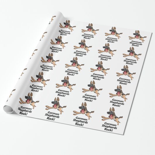 Schäferhund-Felsen! Geschenkpapier (Ungerollt)