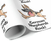 Schäferhund-Felsen! Geschenkpapier (Rolleneckpunkt)