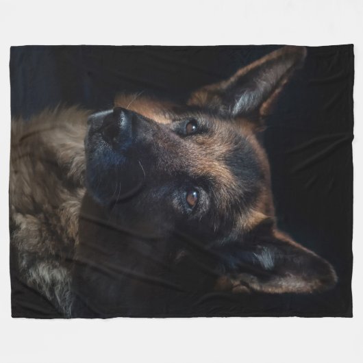 Schäferhund-Fleece-Decke Fleecedecke (Vorderseite (Horizontal))