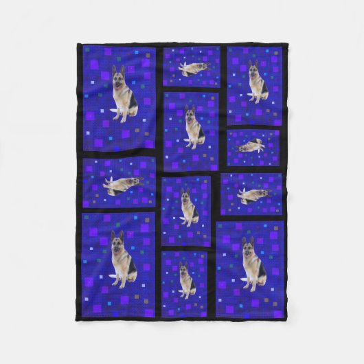 Schäferhund-Fleece-Decke Fleecedecke (Vorderseite)