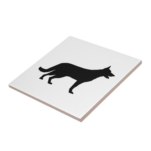 Schäferhund Fliese (Seite)