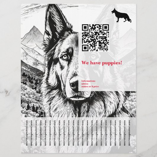Schäferhund Flyer (Vorne)