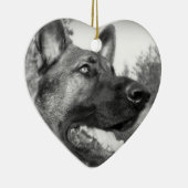 Schäferhund-Foto Keramik Ornament (Rechts)