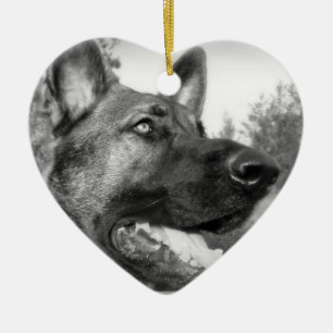 Schäferhund-Foto Keramik Ornament