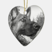 Schäferhund-Foto Keramik Ornament (Links)