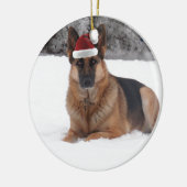 Schäferhund-Foto Keramikornament (Links)