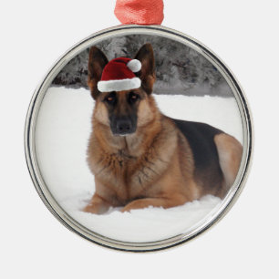 Schäferhund-Foto Ornament Aus Metall