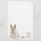 Schäferhund-Foto-personalisiertes Briefpapier (Vorne/Hinten)