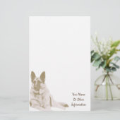 Schäferhund-Foto-personalisiertes Briefpapier (Stehend Vorderseite)
