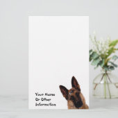 Schäferhund-Foto-personalisiertes stationäres Briefpapier (Stehend Vorderseite)