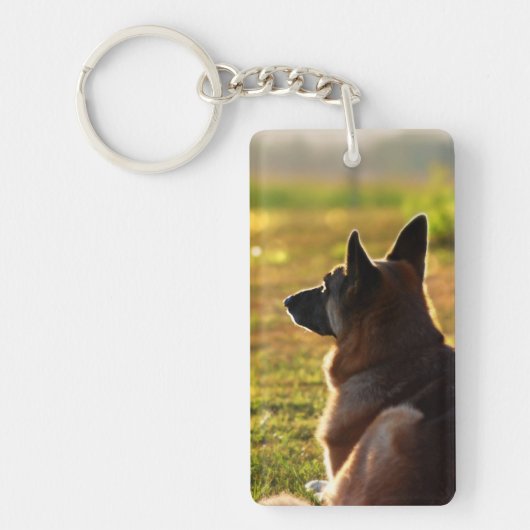 Schäferhund-Foto Schlüsselanhänger (Vorderseite)