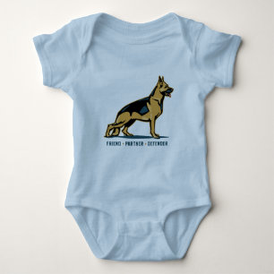 Schäferhund-Freund Baby Strampler