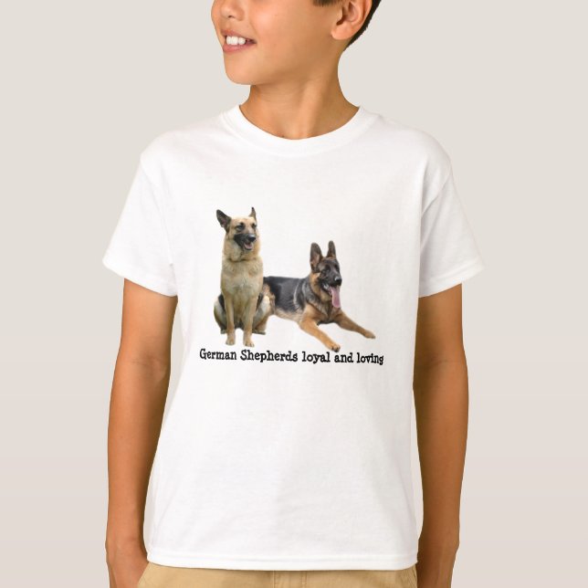Schäferhund-Freund-KinderunisexShirt T-Shirt (Vorderseite)