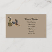 Schäferhund-Freund-Visitenkarte Visitenkarte (Rückseite)