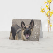 Schäferhund-Geburtstags-Karte Karte (Gelbe Blume)