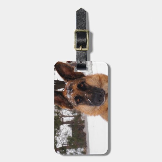 Schäferhund-Gepäckanhänger Gepäckanhänger (Vorderseite vertikal)