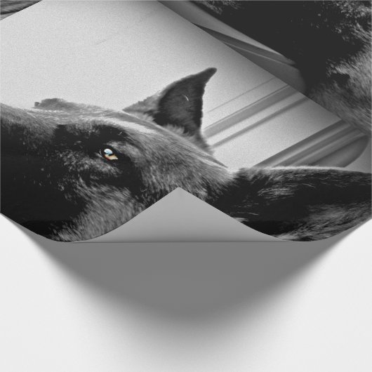 Schäferhund-Geschenk-Packpapier Geschenkpapier (Ecke)