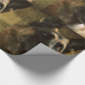 Schäferhund-Geschenk-Packpapier Geschenkpapier (Ecke)