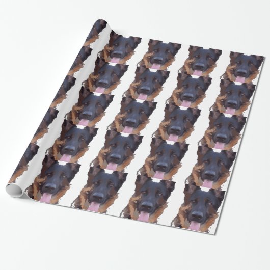 Schäferhund Geschenkpapier (Ungerollt)
