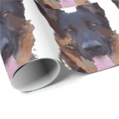Schäferhund Geschenkpapier (Rolleneckpunkt)