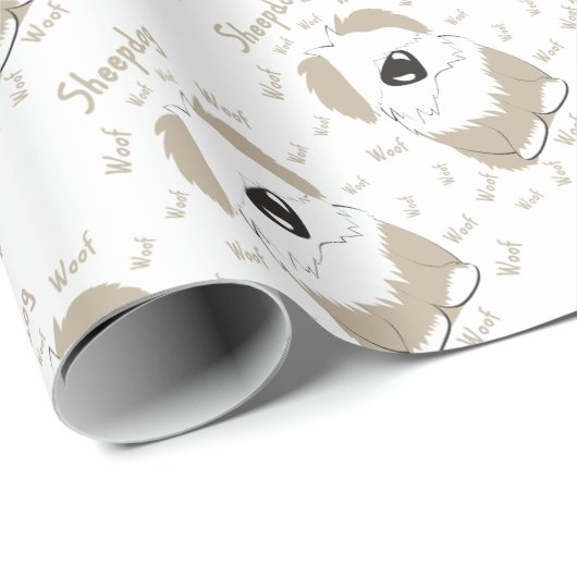 Schäferhund Geschenkpapier (Rolleneckpunkt)