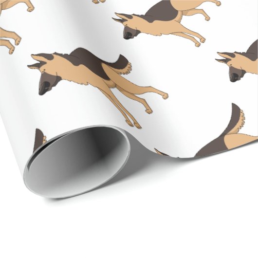 Schäferhund Geschenkpapier (Rolleneckpunkt)