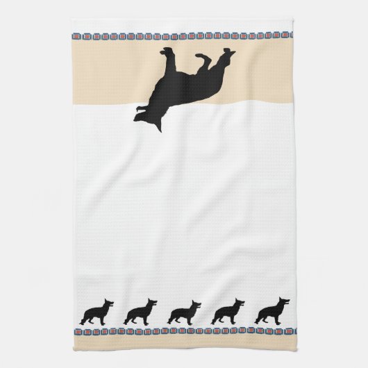 Schäferhund Geschirrtuch (Vertikal)