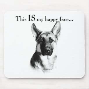 Schäferhund-glückliches Gesicht Mousepad