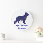 Schäferhund Große Wanduhr (Zuhause)