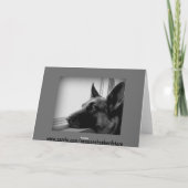 Schäferhund-Gruß-Karte Karte (Rückseite)