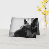 Schäferhund-Gruß-Karte Karte (Gelbe Blume)